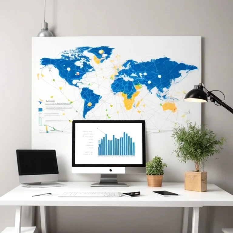 多様な国旗が配置された地球儀のイラスト